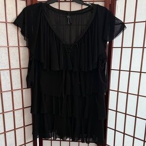 Seven Luce Black Layered Blouse, size 22/24